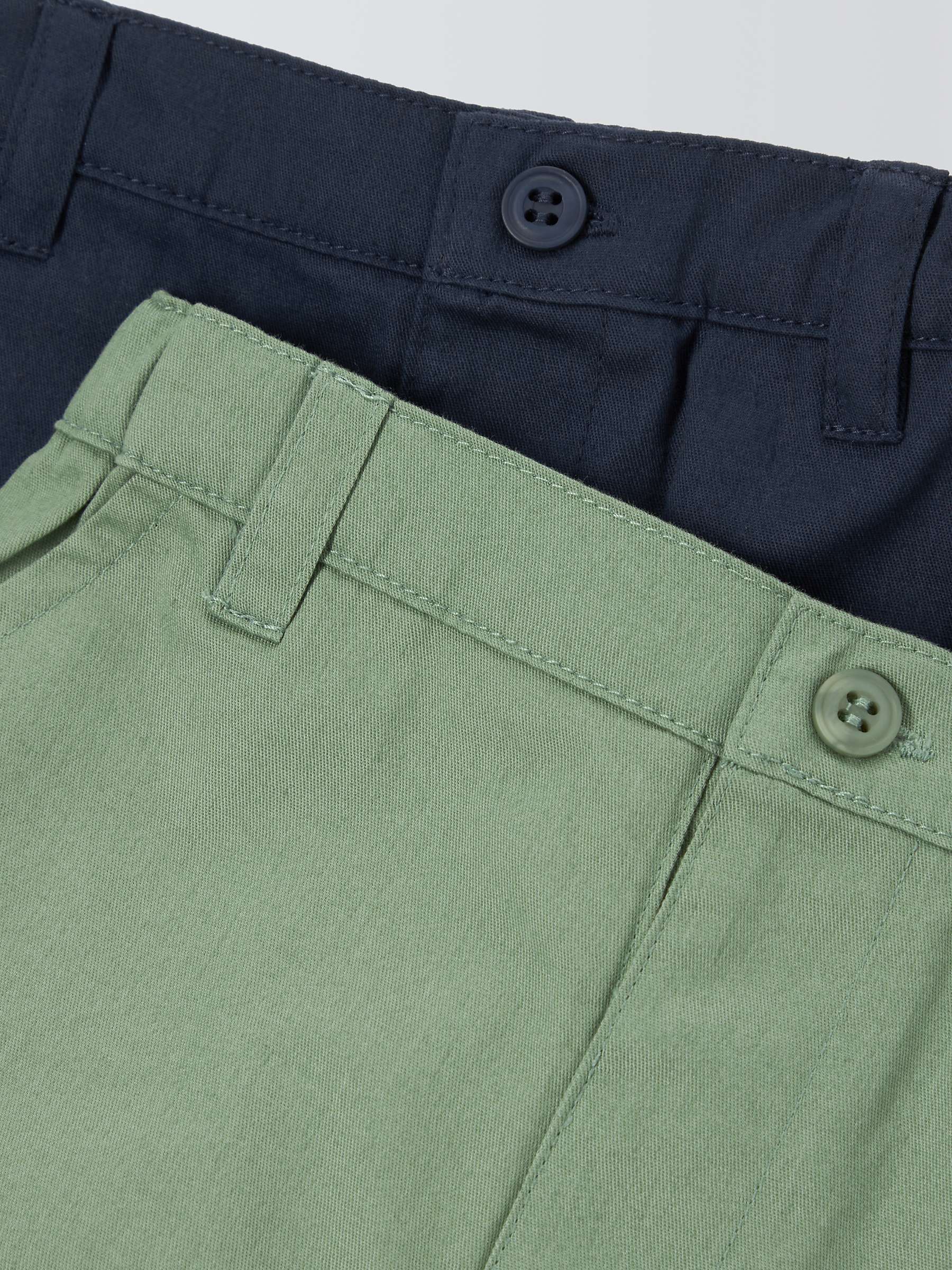Buy John Lewis Heirloom Collection Baby Chino Shorts, Pack of 2, Green/Navy Online at johnlewis.com