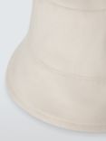 John Lewis Heirloom Collection Baby Linen Blend Hat, Stone