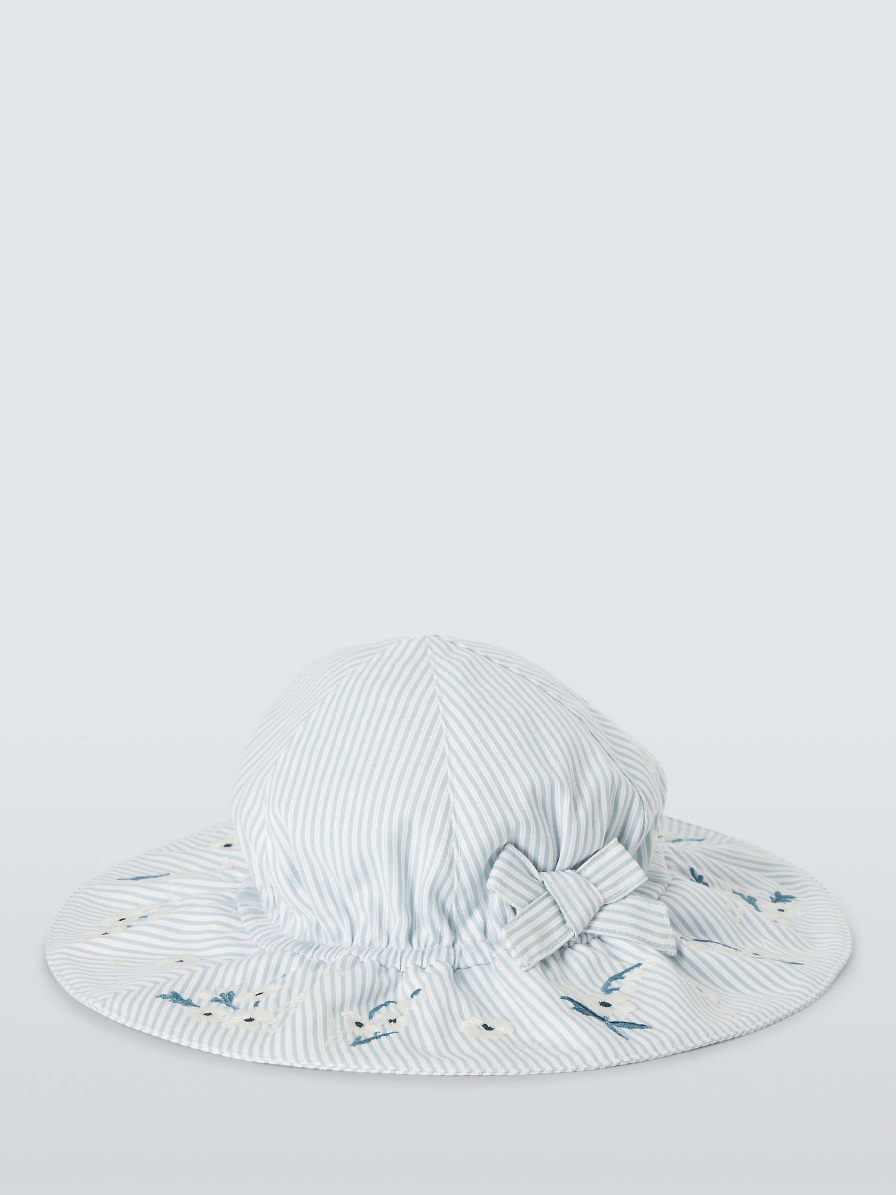 Buy John Lewis Heirloom Collection Baby Floral Stripe Hat, Blue Online at johnlewis.com