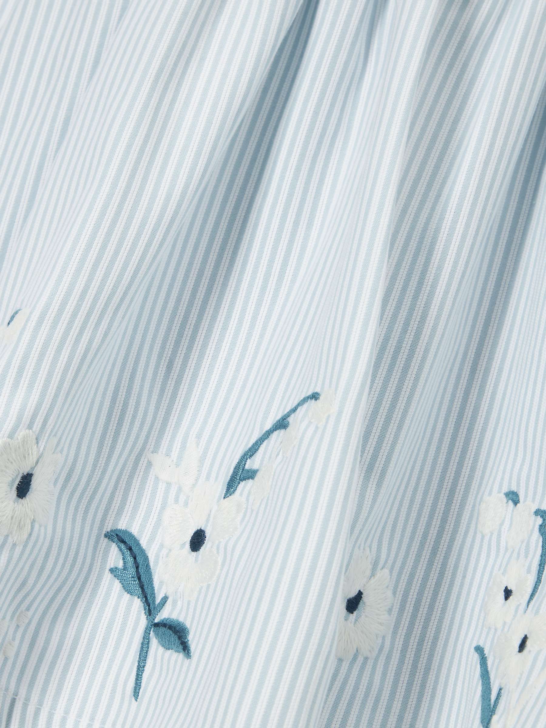 Buy John Lewis Heirloom Collection Baby Embroidered Floral Stripe Dress, Blue Online at johnlewis.com