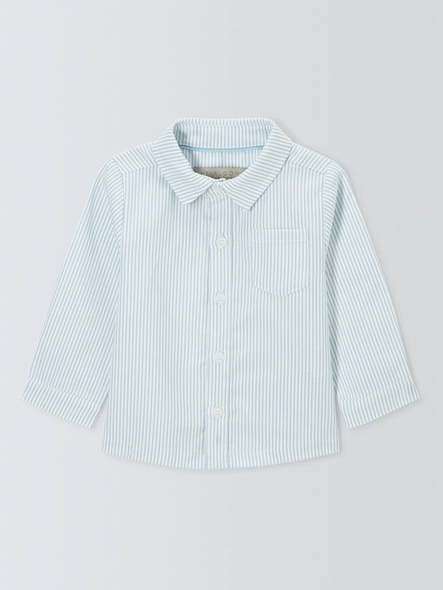 John Lewis Heirloom Collection Baby Stripe Shirt, Blue
