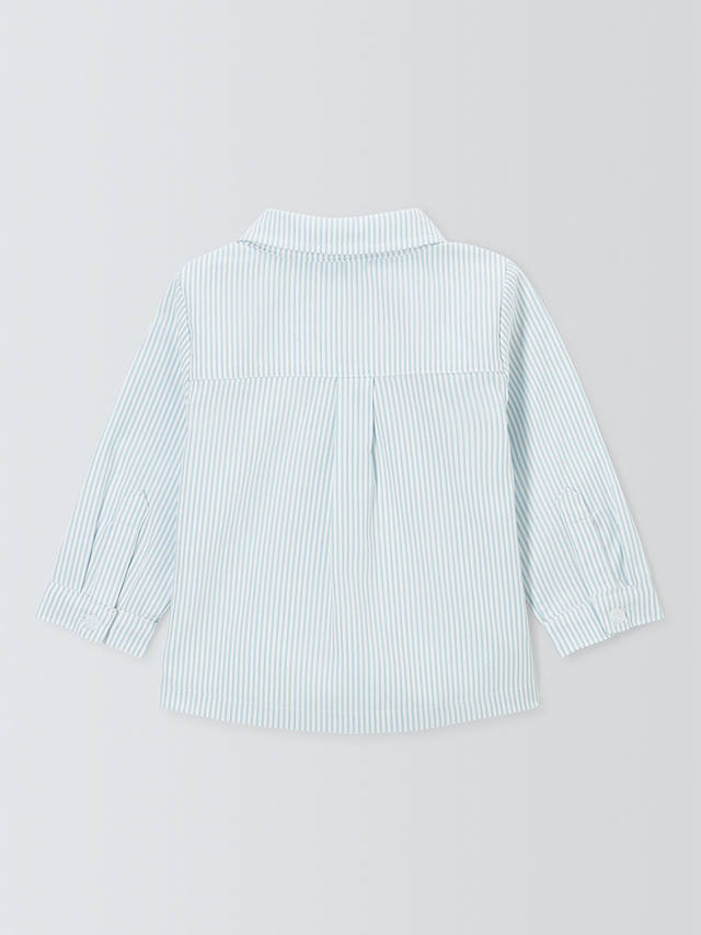 John Lewis Heirloom Collection Baby Stripe Shirt, Blue
