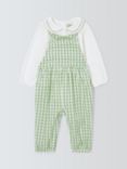 John Lewis Heirloom Collection Baby Blouse & Embroidered Gingham Dungarees