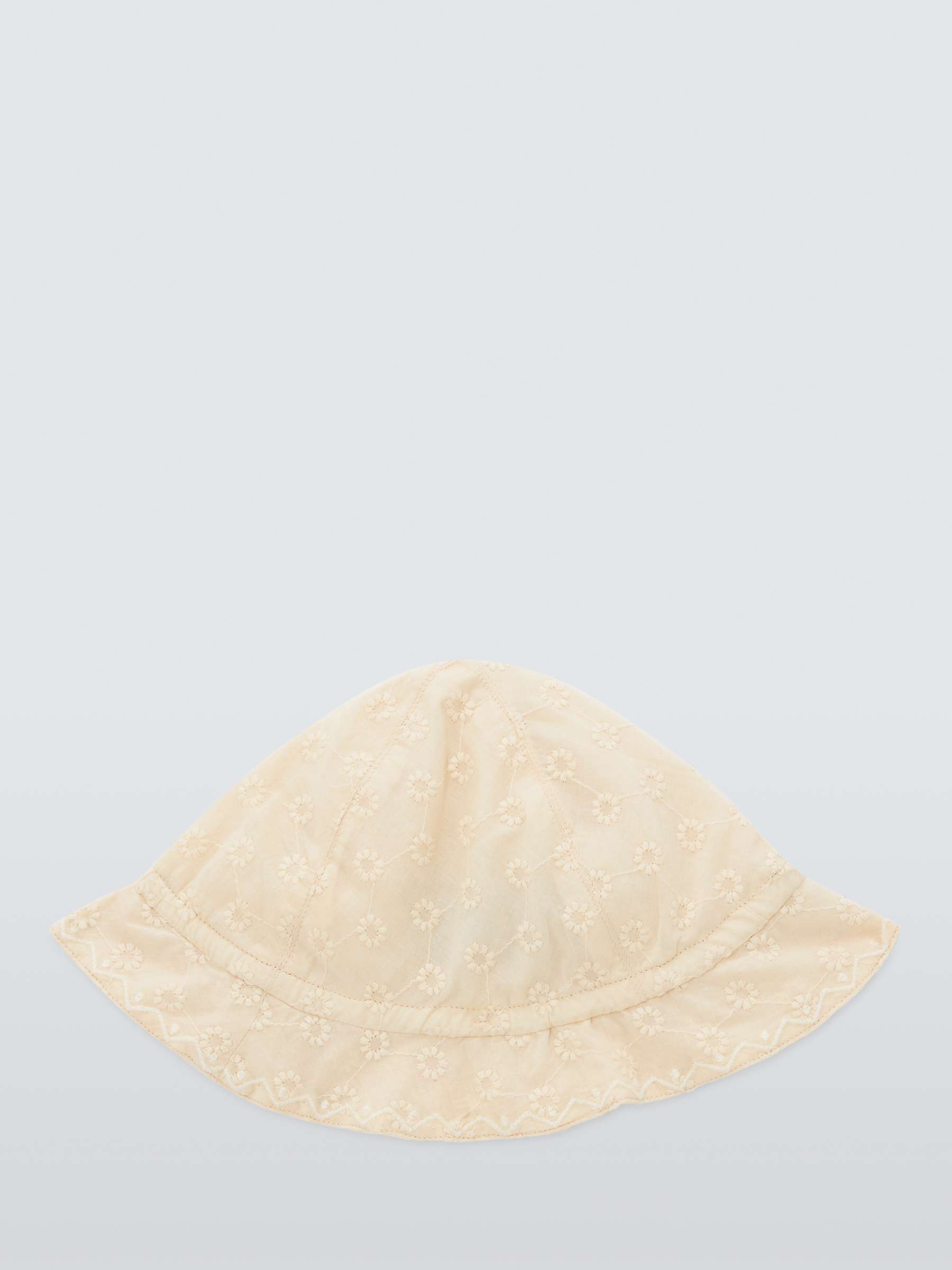 Buy John Lewis Heirloom Collection Baby Cotton Broderie Sun Hat, Off White Online at johnlewis.com