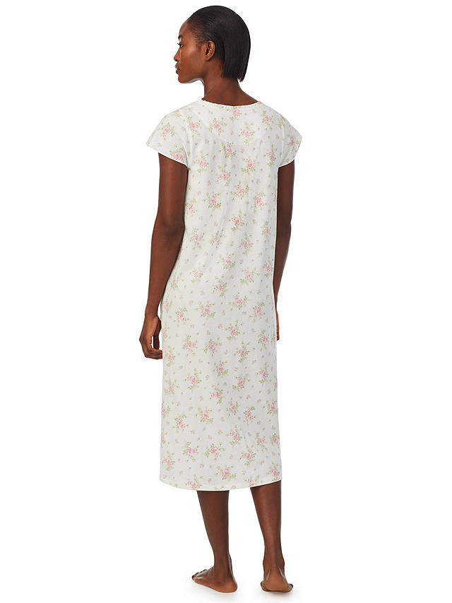 Lauren Ralph Lauren Floral Midi Cotton Blend Nightdress, Multi