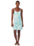 Lauren Ralph Lauren Floral Satin Nightdress, Aqua