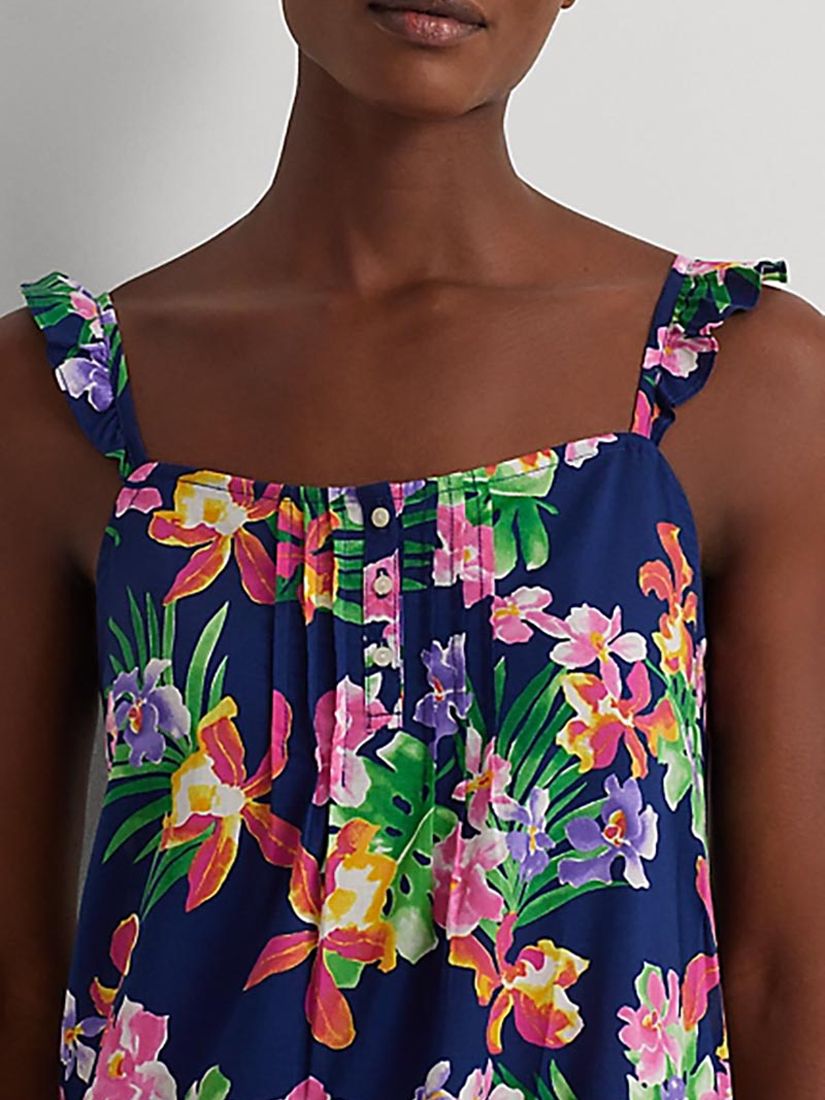 Buy Lauren Ralph Lauren Flutter Floral Nightdress, Multi Online at johnlewis.com