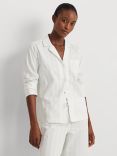 Lauren Ralph Lauren Shadow Stripe Pyjamas, White, White