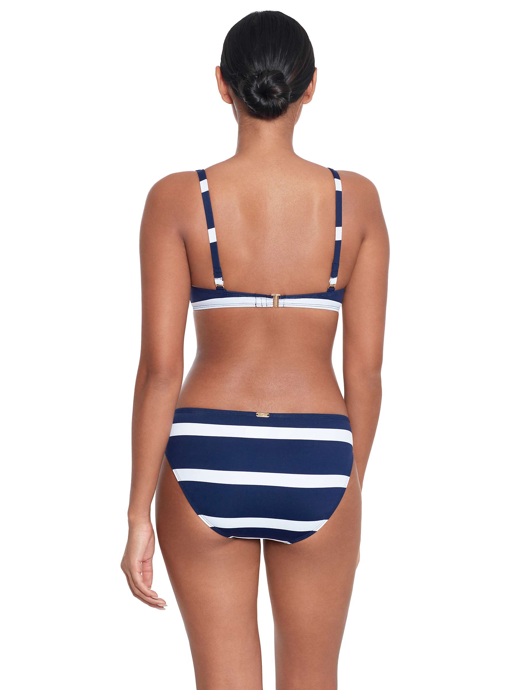 Buy Lauren Ralph Lauren Stripe Ring Detail Hipster Bikini Bottom, Blue/Multi Online at johnlewis.com