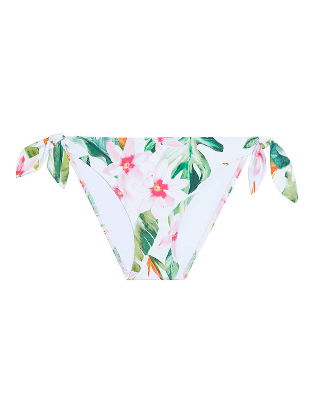 Lauren Ralph Lauren Watercolour Floral Side Tie Scoop Hipster Bikini Bottoms, Multi