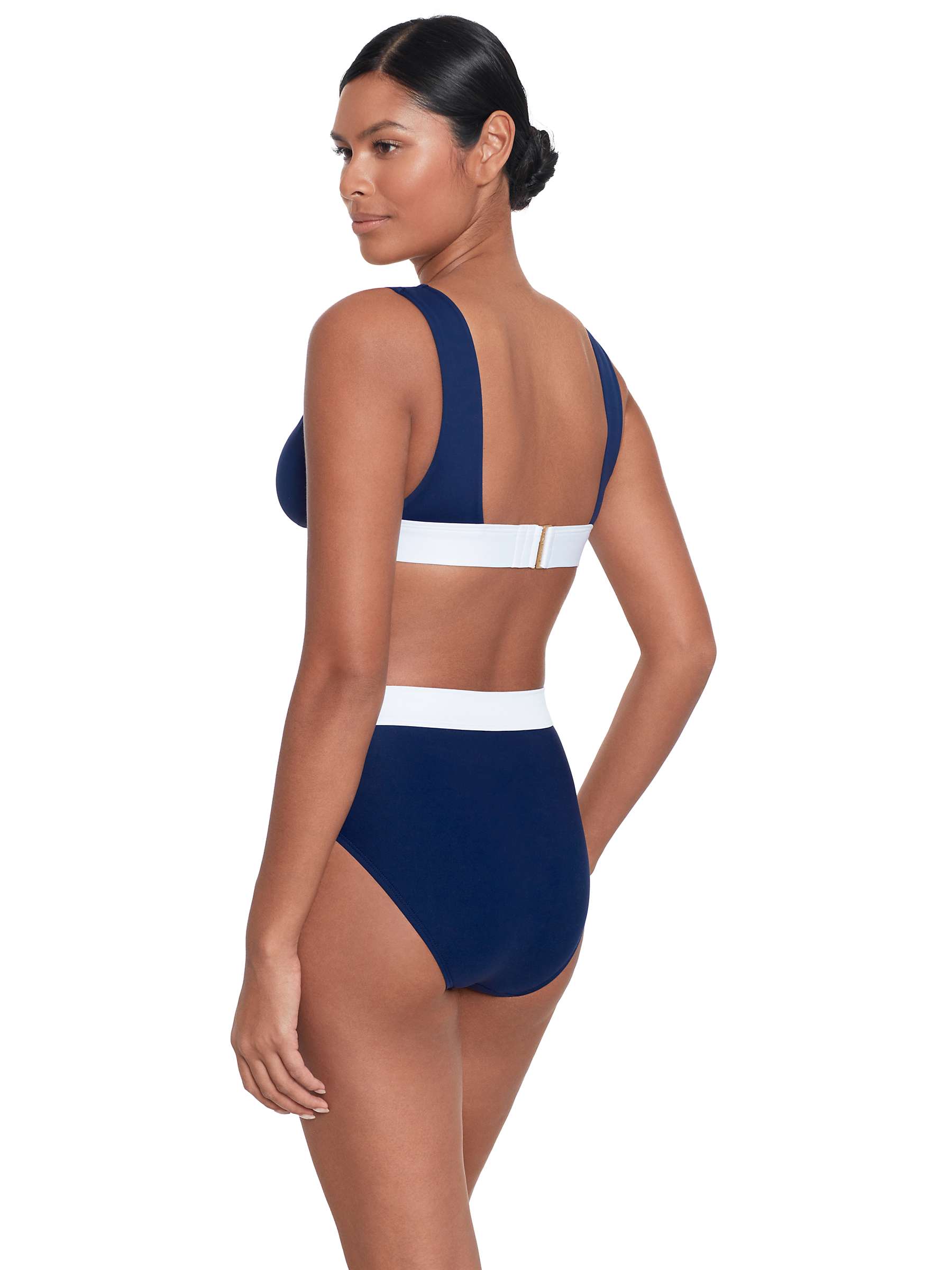 Buy Lauren Ralph Lauren High Waist Bikini Bottoms, Dark Navy Online at johnlewis.com