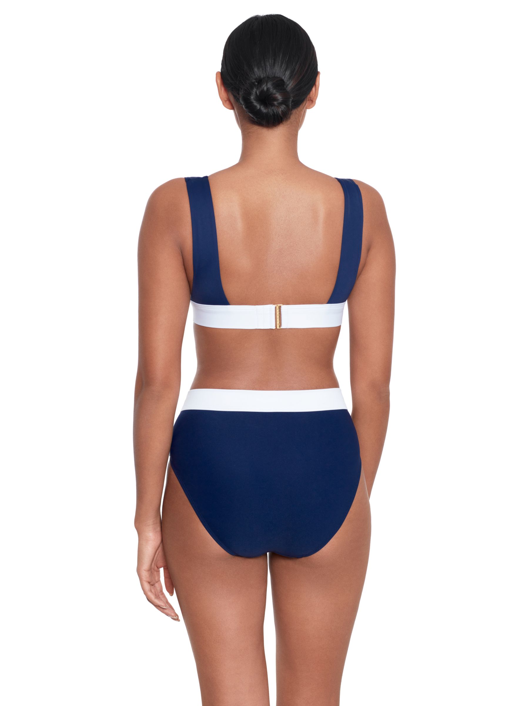 Buy Lauren Ralph Lauren High Waist Bikini Bottoms, Dark Navy Online at johnlewis.com
