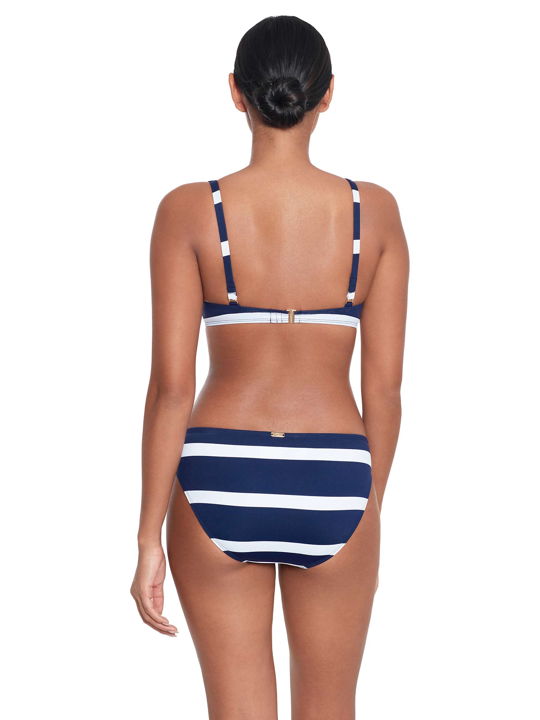 Buy Lauren Ralph Lauren Ring Front Halter Neck Stripe Bikini Top, Dark Navy Online at johnlewis.com