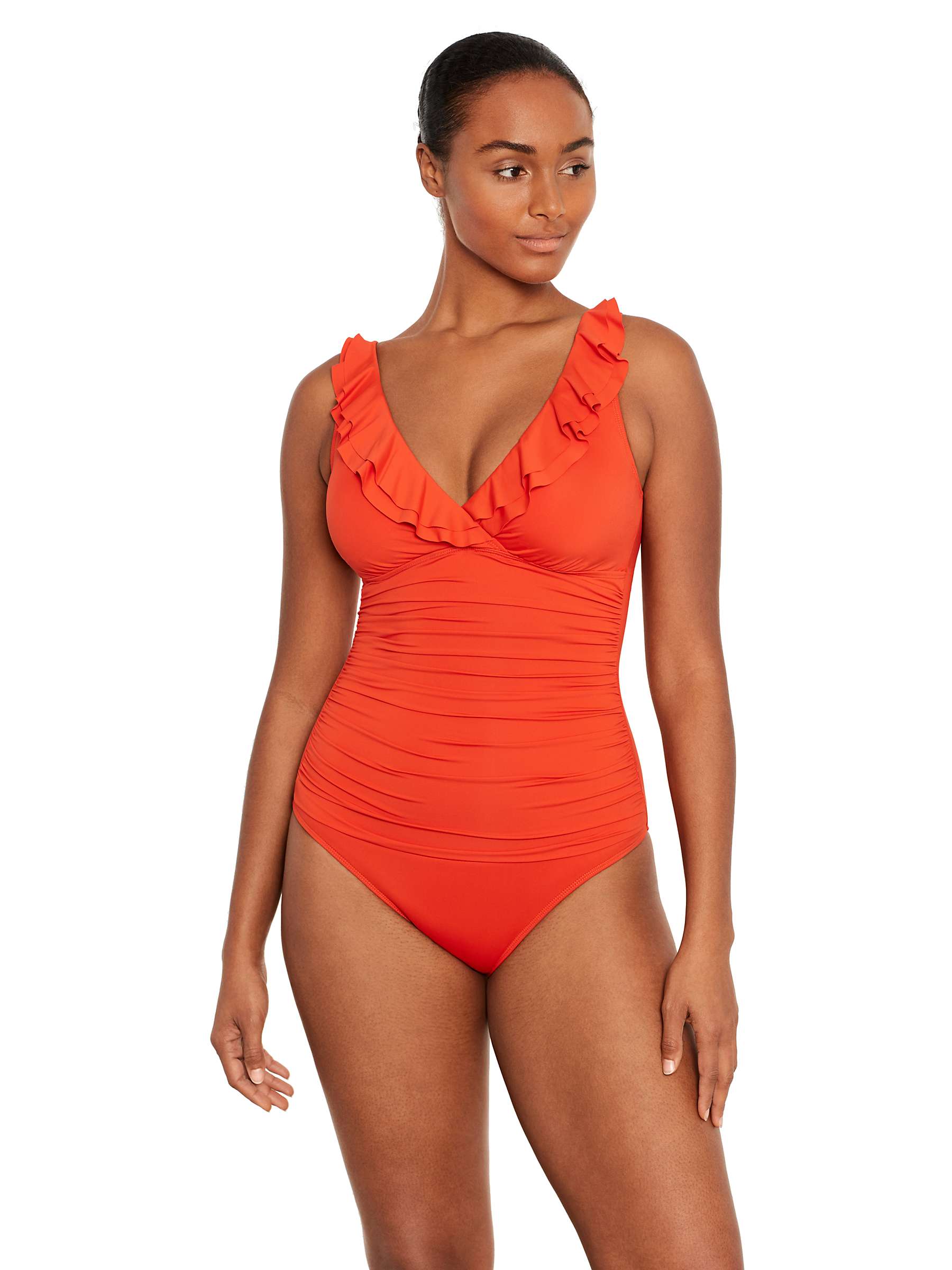 Buy Lauren Ralph Lauren Ruffle Front Shaping Swimsuit Online at johnlewis.com