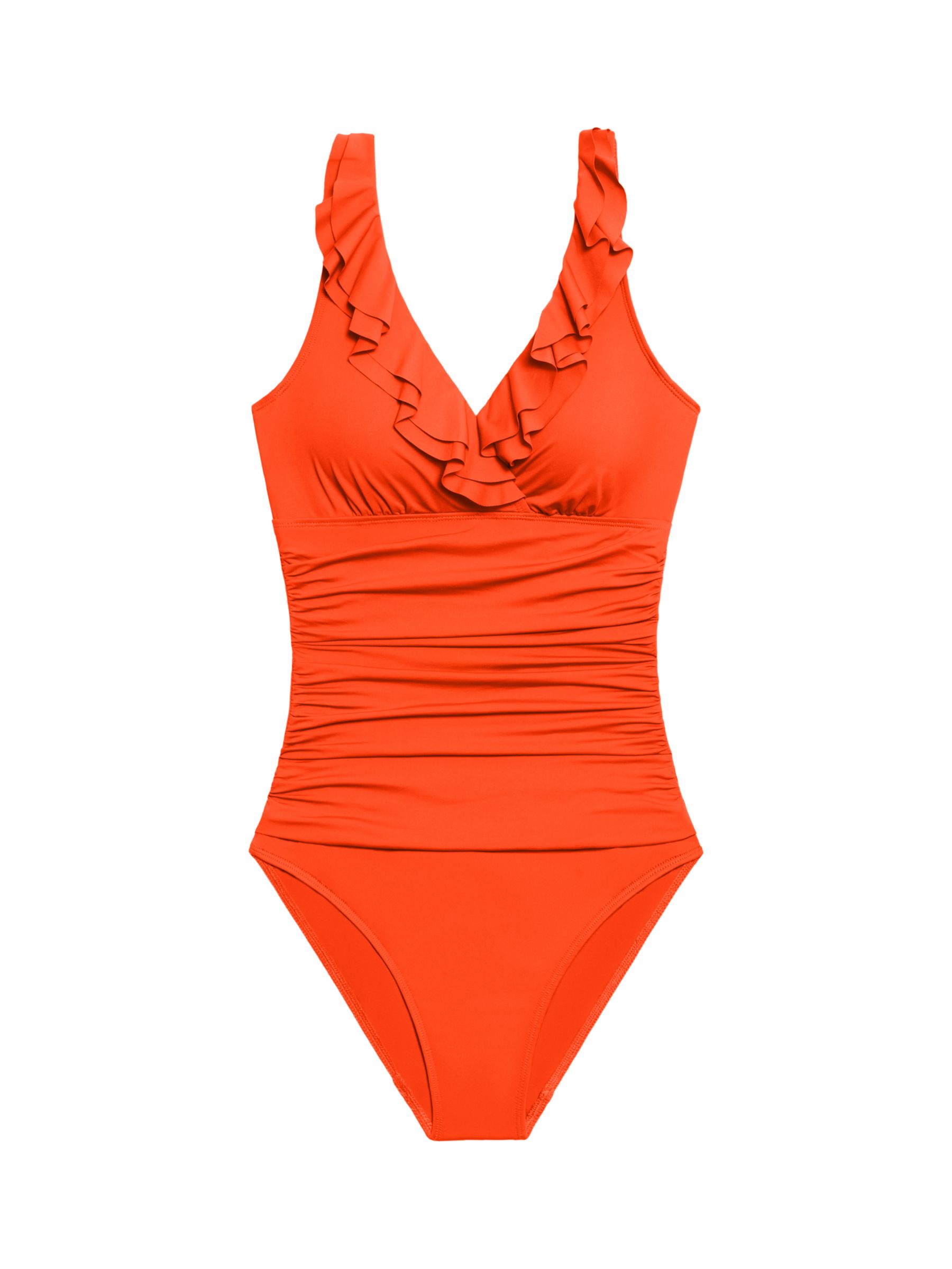 Lauren Ralph Lauren Ruffle Front Shaping Swimsuit, Pay at John Lewis ...