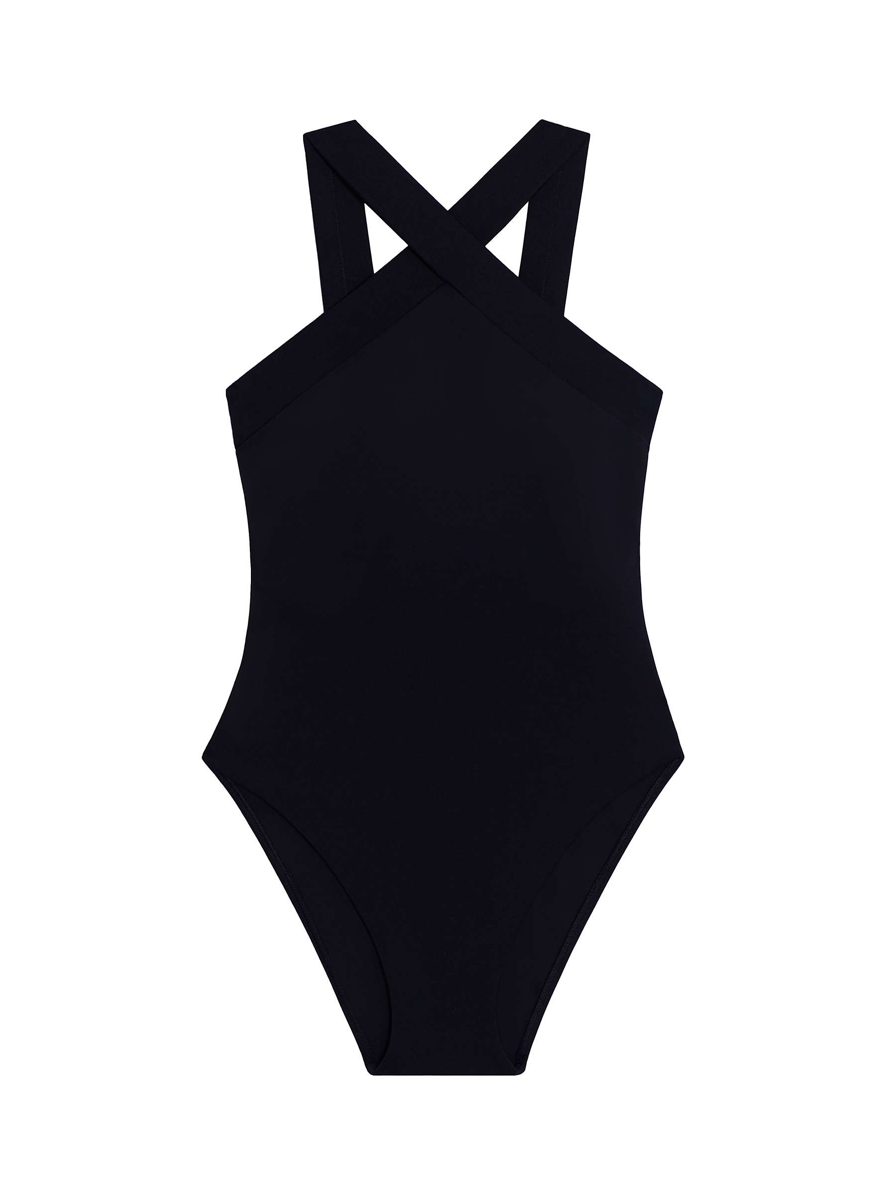 Buy Lauren Ralph Lauren Cross Front Swimsuit, Black Online at johnlewis.com