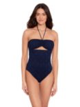 Lauren Ralph Lauren Crochet Bandeau Swimsuit, Dark Navy