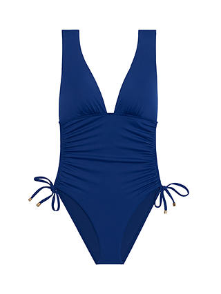 Lauren Ralph Lauren Shirred Side Plunge Shaping Fit Swimsuit, Spa