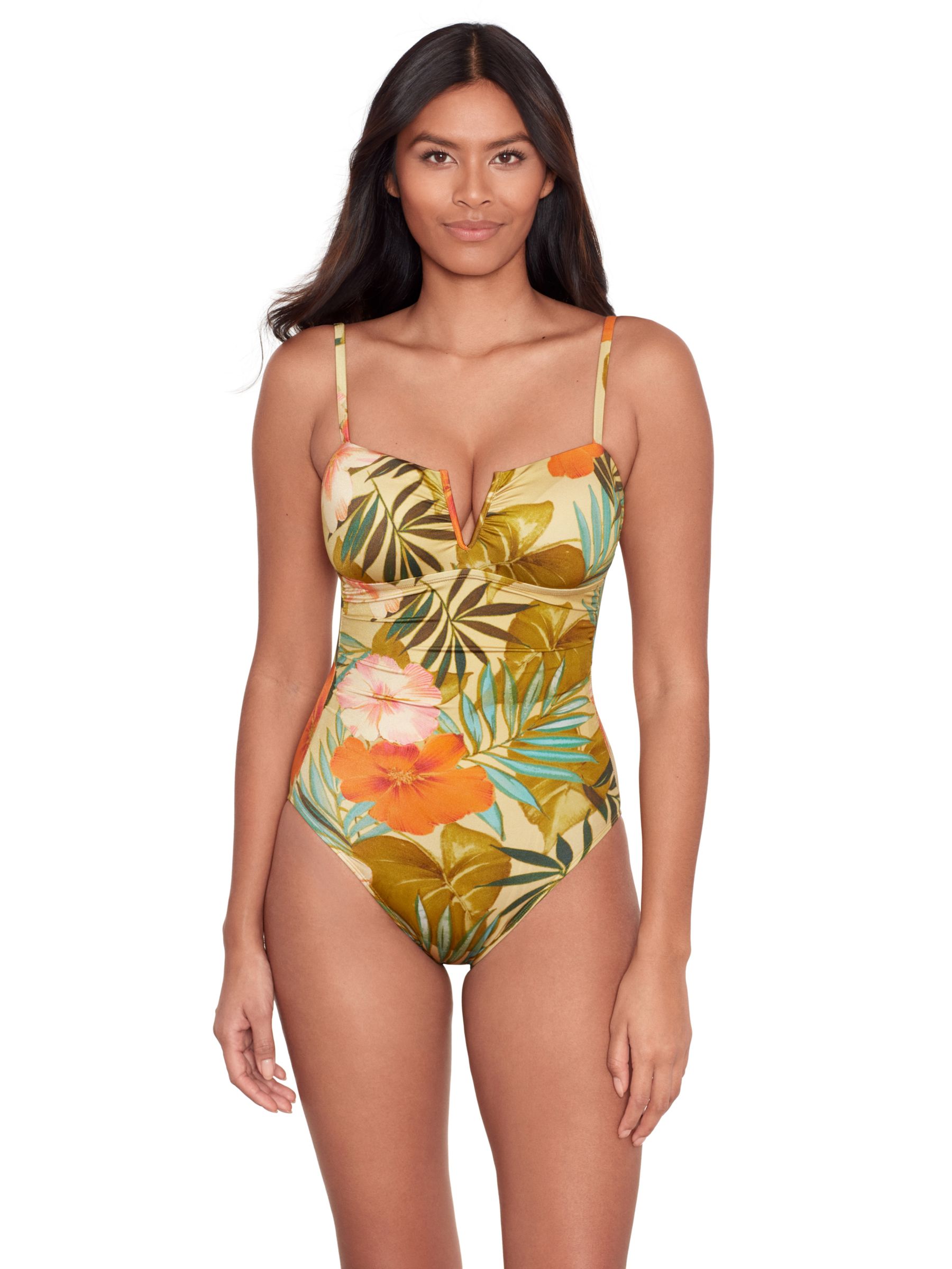 Lauren Ralph Lauren Tropical Flower Swimsuit, Multi, 8