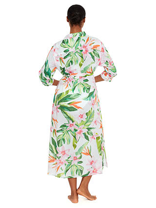 Lauren Ralph Lauren Watercolour Floral Midi Cotton Shirt Dress, Multi