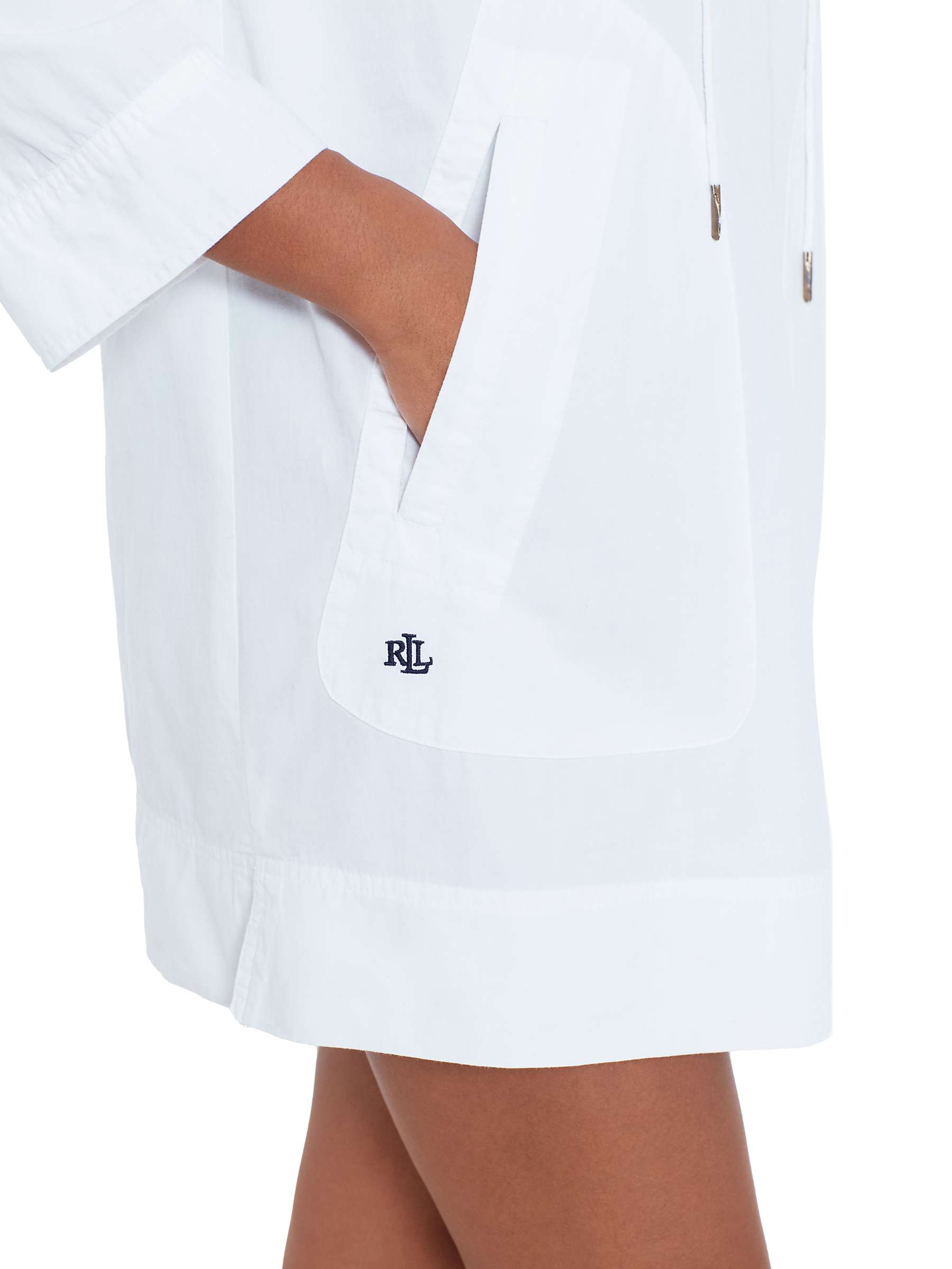 Buy Lauren Ralph Lauren Lace Up Tunic, White Online at johnlewis.com