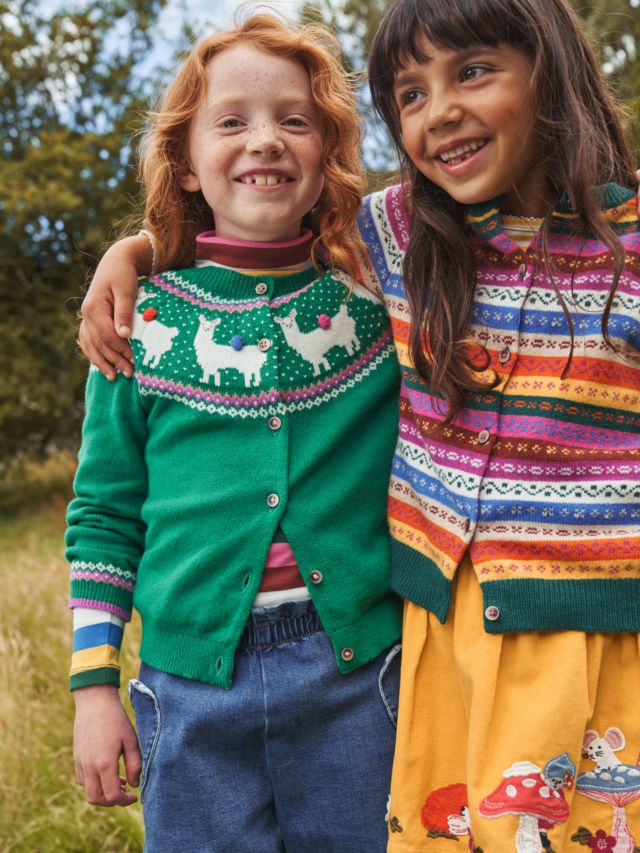 Mini boden fair isle on sale cardigan