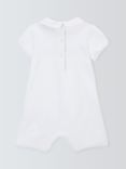 John Lewis Heirloom Collection Baby Pima Cotton Smocked Romper, White