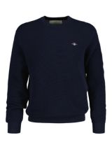 Tommy Hilfiger Cotton Graphic Crew Neck Jumper, Peach Dusk at John Lewis &  Partners