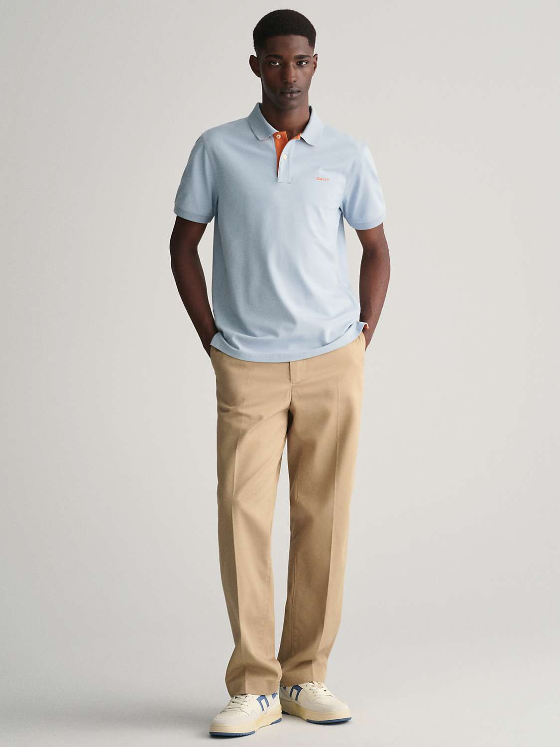 Buy GANT Regular Contrast Short Sleeve Polo Top Online at johnlewis.com