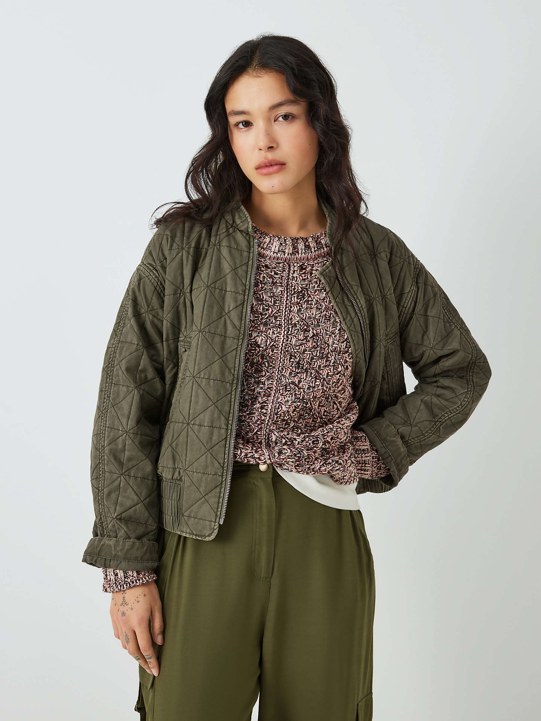 Buy AND/OR Alani Quilted Jacket, Khkai Online at johnlewis.com