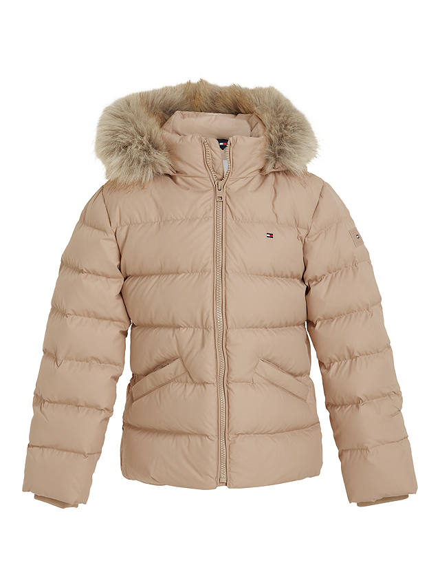 Tommy Hilfiger Kids' Padded Fur Hood Jacket, Merino