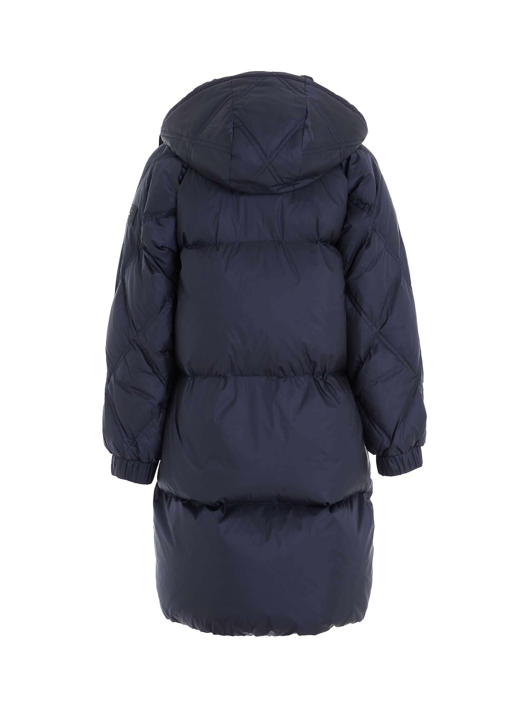 Buy Tommy Hilfiger Kids' Long Sherpa Lined Hood Quilt Puffer Coat, Desert Sky Online at johnlewis.com