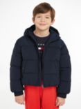 Tommy Hilfiger Kids' New York Hooded Puffer Jacket, Desert Sky