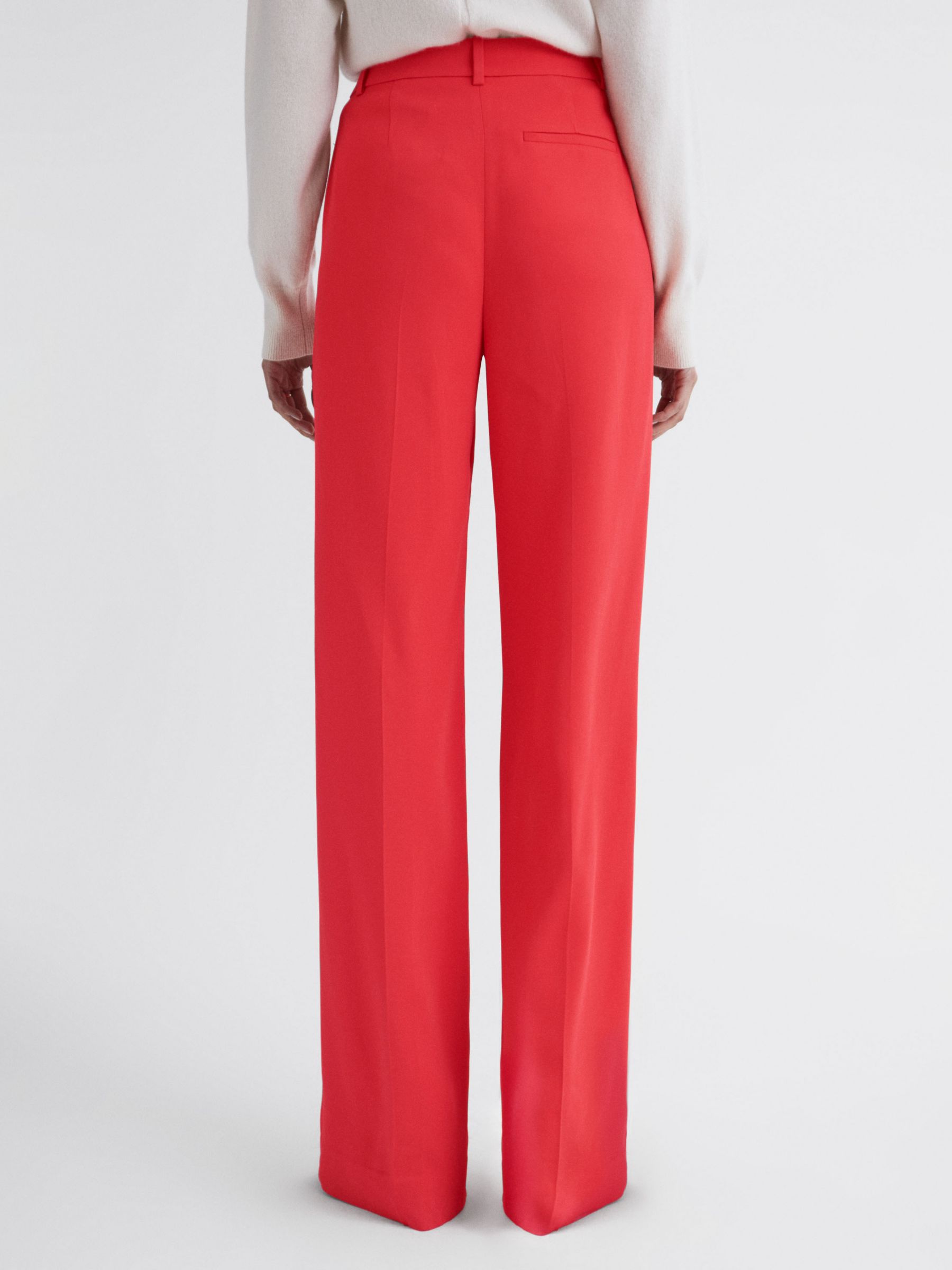 Buy Reiss Cara Wide Leg Trousers, Coral Online at johnlewis.com