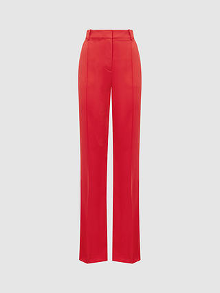 Reiss Cara Wide Leg Trousers, Coral