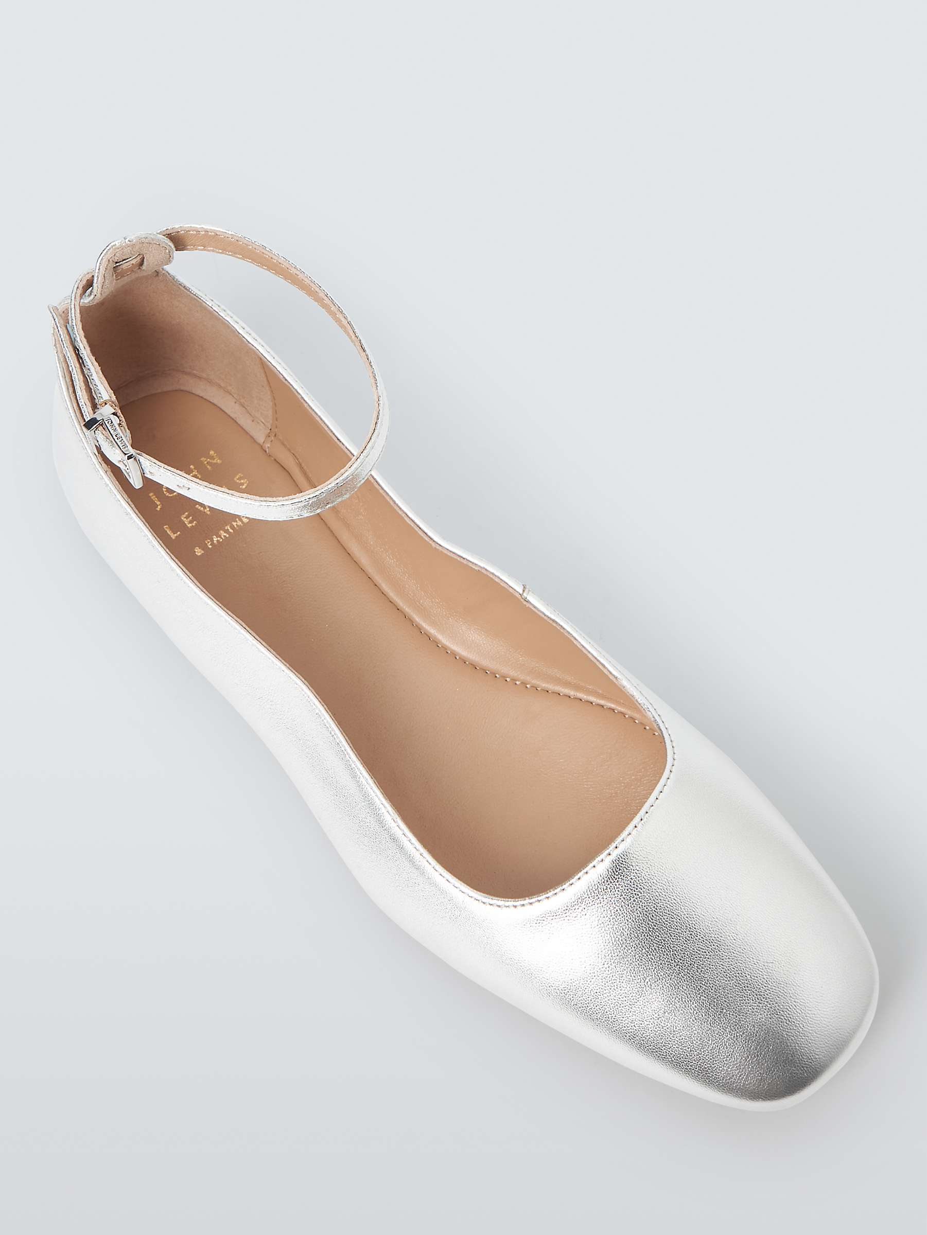 Buy John Lewis Henney Leather Ankle Strap Ballerina Pumps Online at johnlewis.com