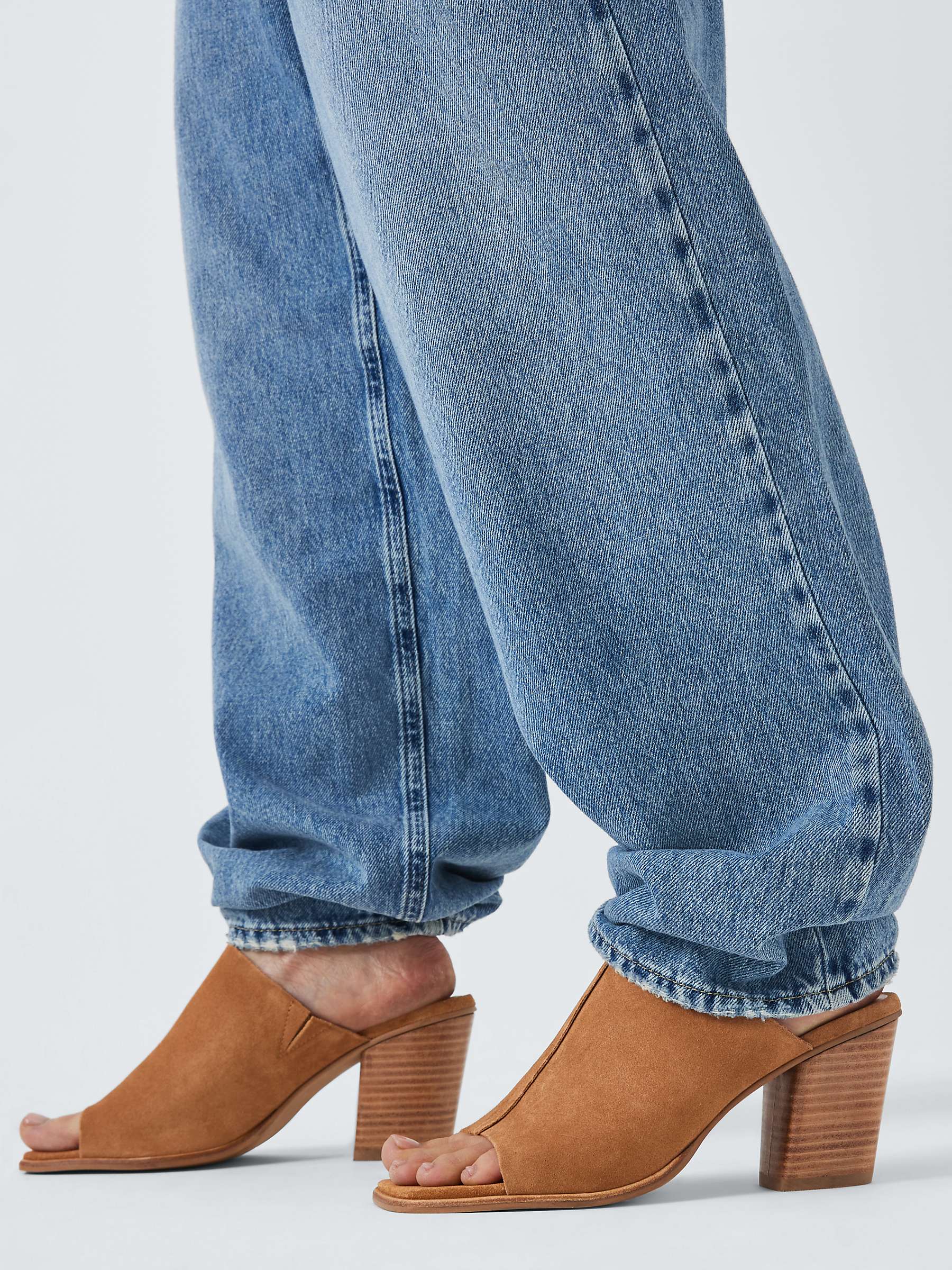 Buy AND/OR Immie Suede Soft Casual Heel Mule Sandals, Whiskey Online at johnlewis.com