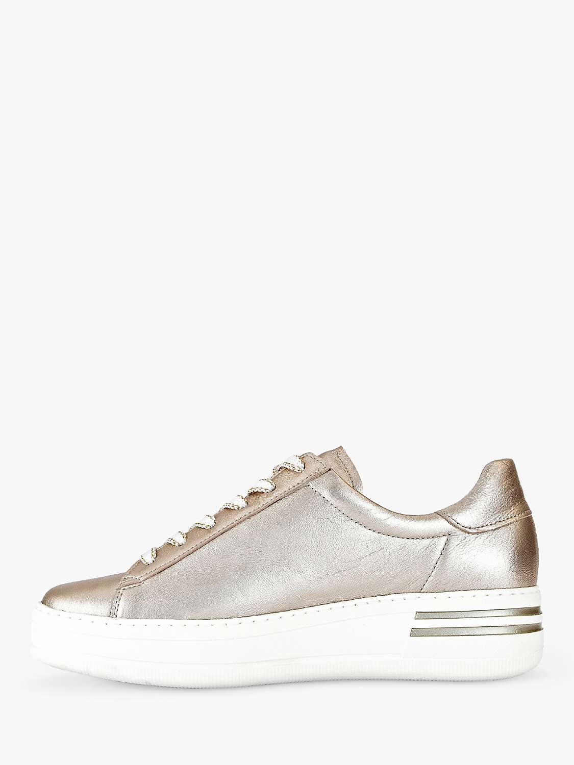 Buy Gabor Wide Fit Keystone Stripe Detail Chunky Trainers, Puder Online at johnlewis.com