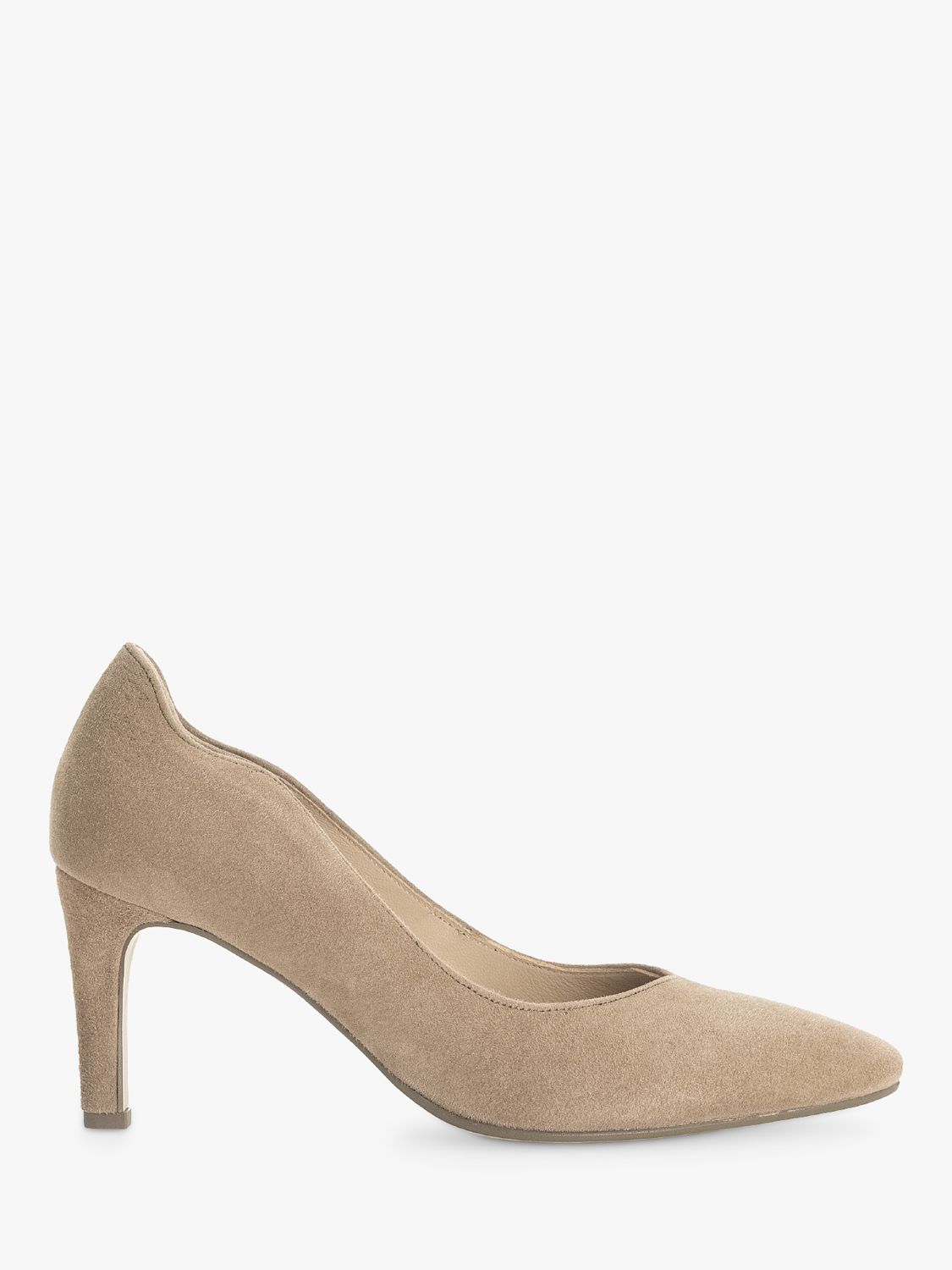 Gabor Degree Suede Court Shoes, Sand at John Lewis & Partners
