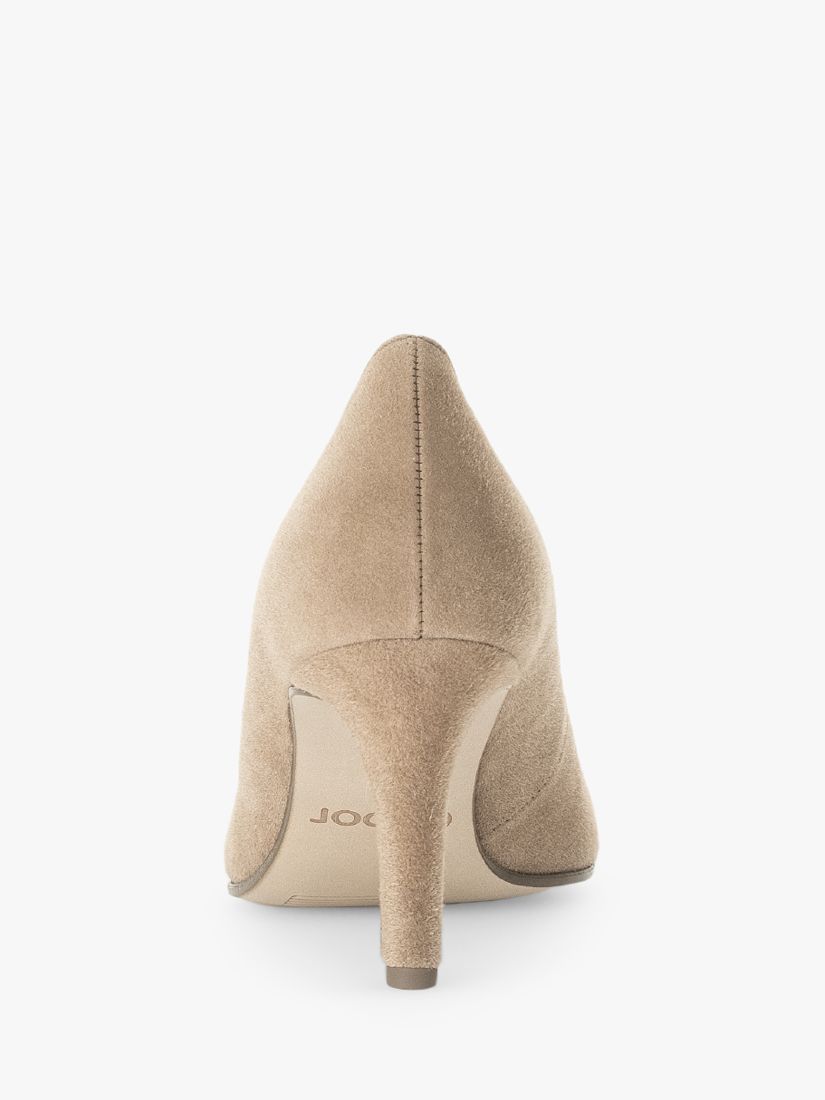 Buy Gabor Degree Suede Court Shoes, Sand Online at johnlewis.com