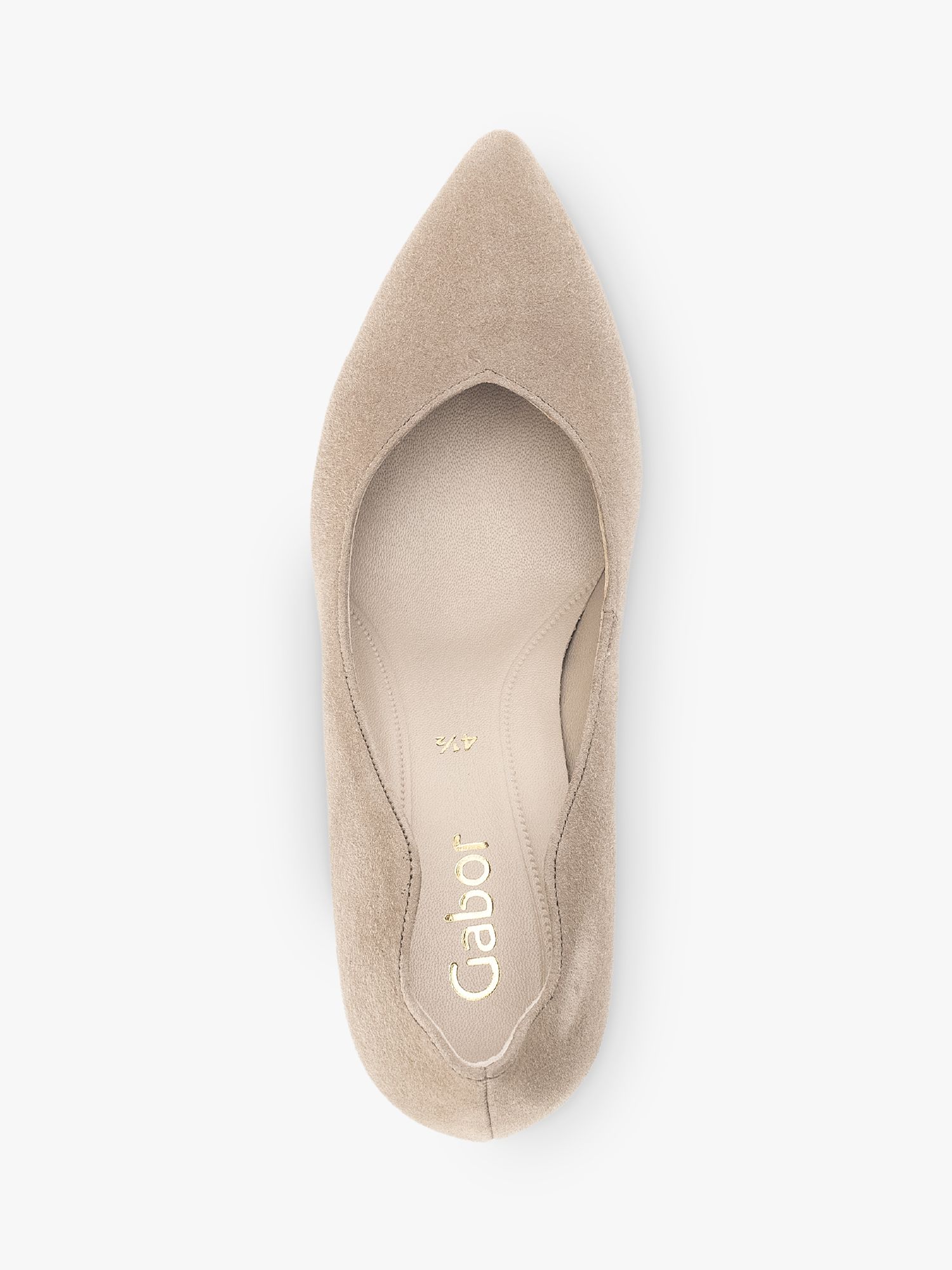 Buy Gabor Degree Suede Court Shoes, Sand Online at johnlewis.com