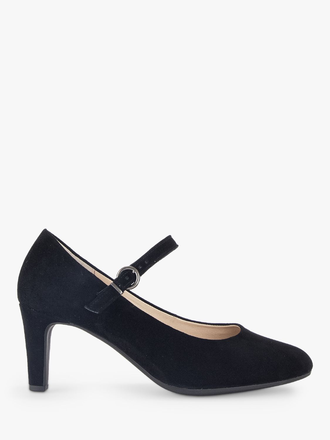 Gabor Emulate Suede Buckle Mary Jane Shoes, Black at John Lewis & Partners