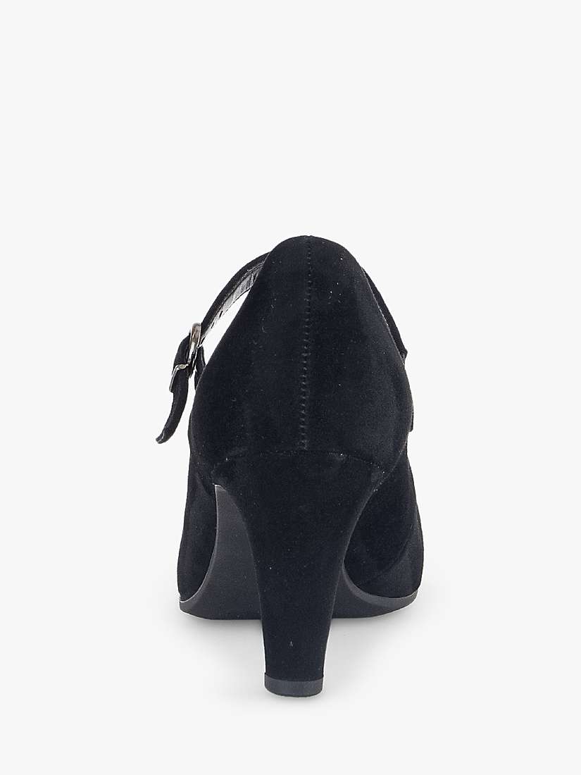 Buy Gabor Emulate Suede Buckle Mary Jane Shoes, Black Online at johnlewis.com
