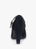 Gabor Emulate Suede Buckle Mary Jane Shoes, Black