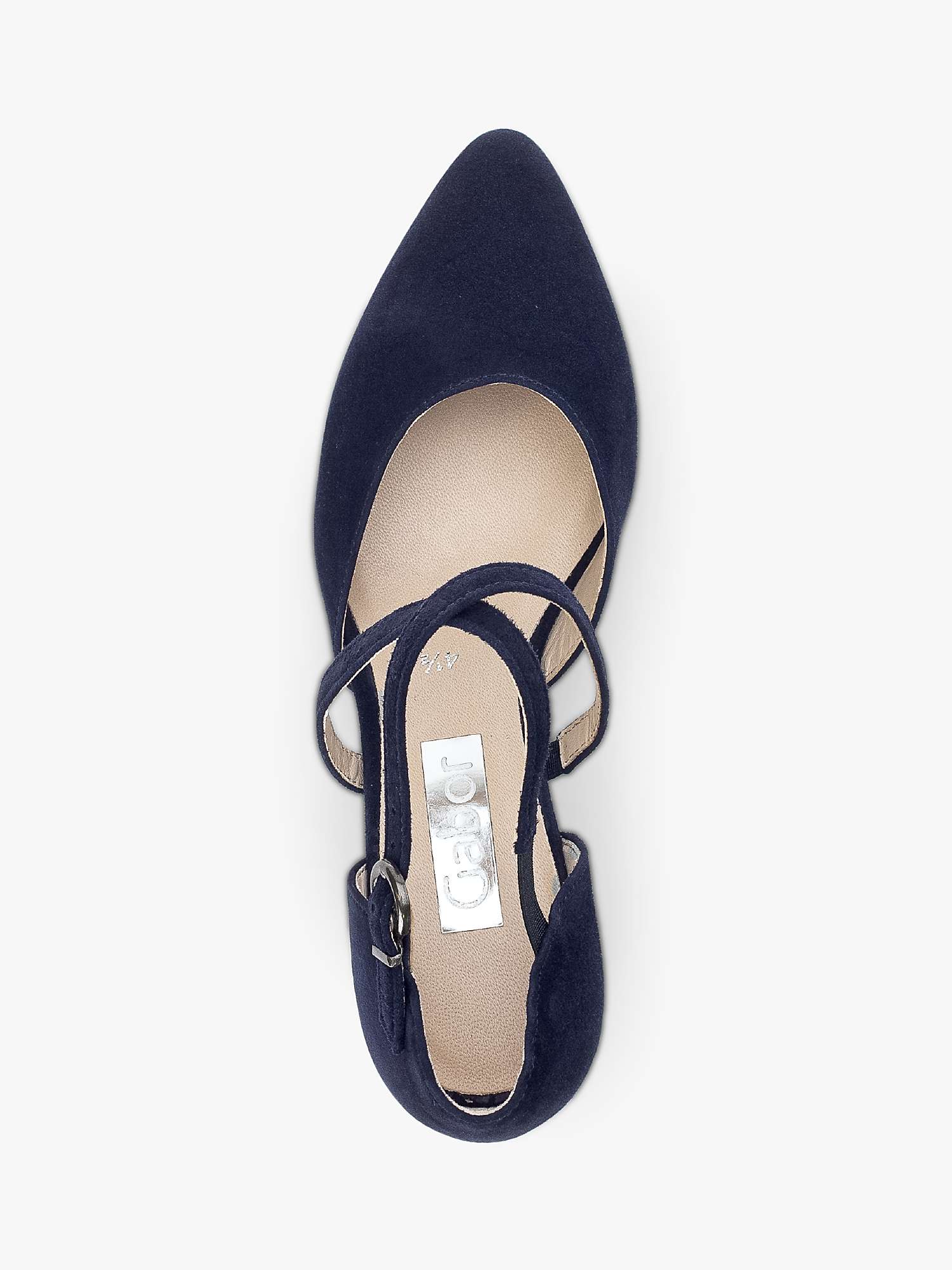Buy Gabor Gisele Suede Cross Strap Court Shoes, Atlantic Online at johnlewis.com