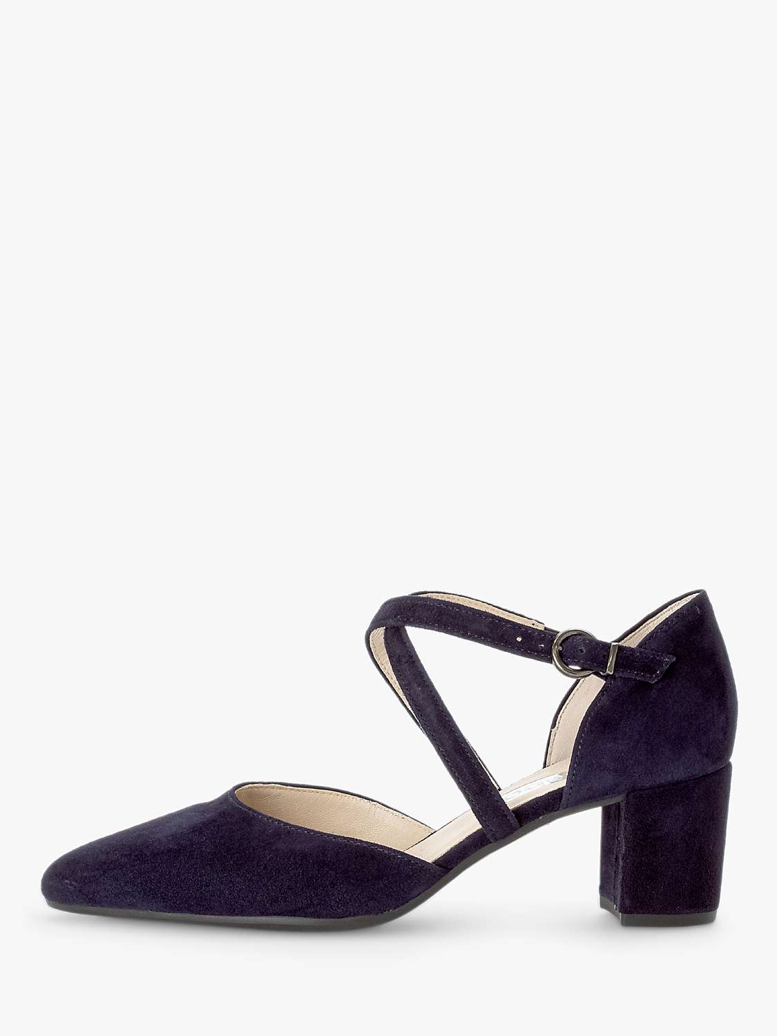 Buy Gabor Gisele Suede Cross Strap Court Shoes, Atlantic Online at johnlewis.com