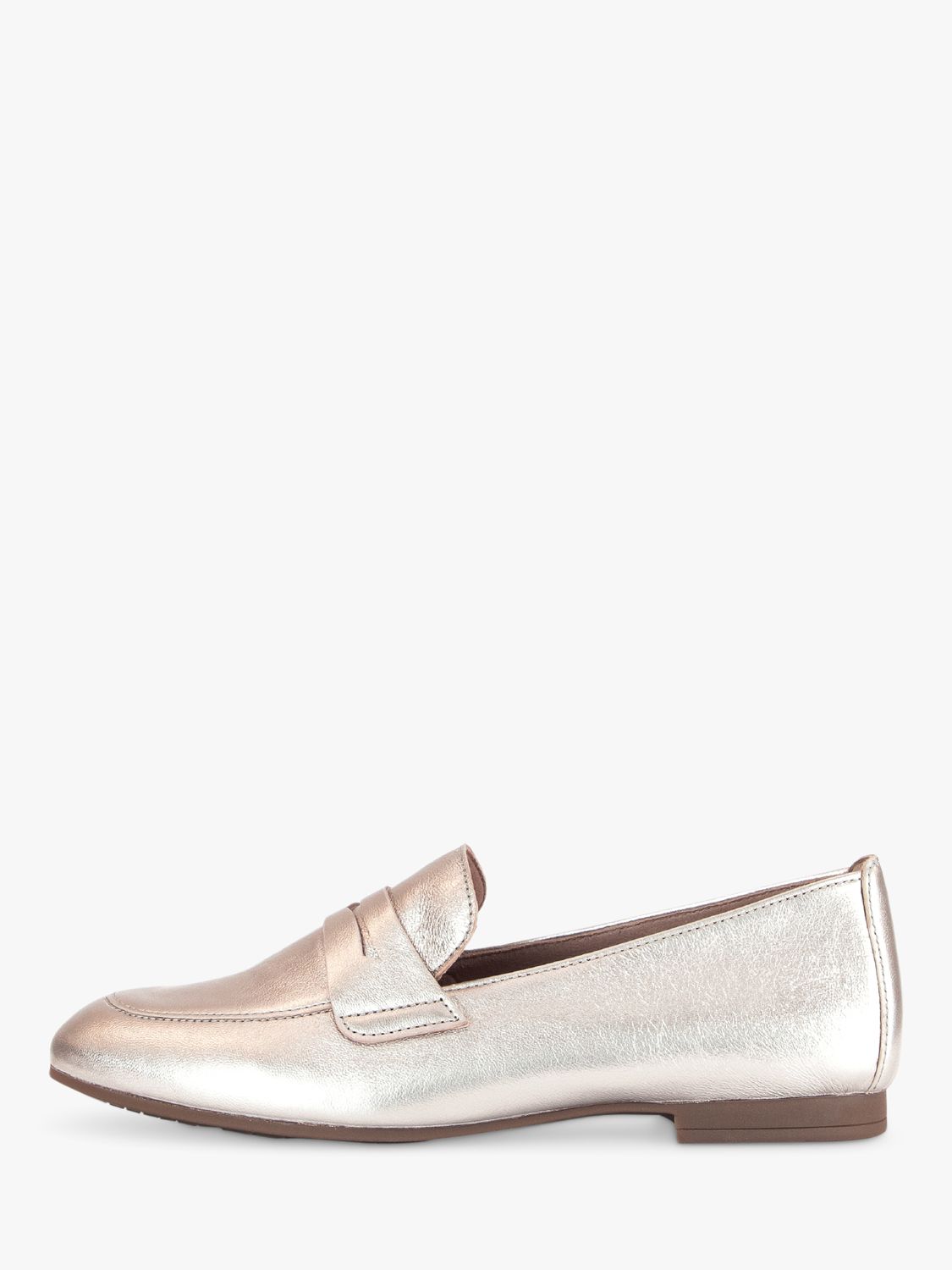 Gabor Viva Leather Loafers, Gold