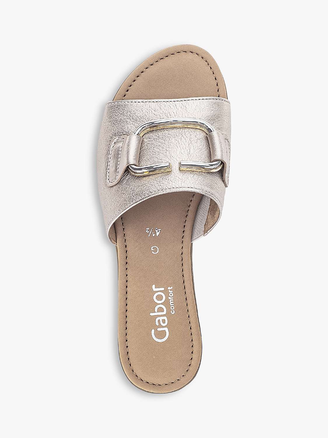 Buy Gabor Flora Wide Fit Slip On Sandals, Puder Online at johnlewis.com