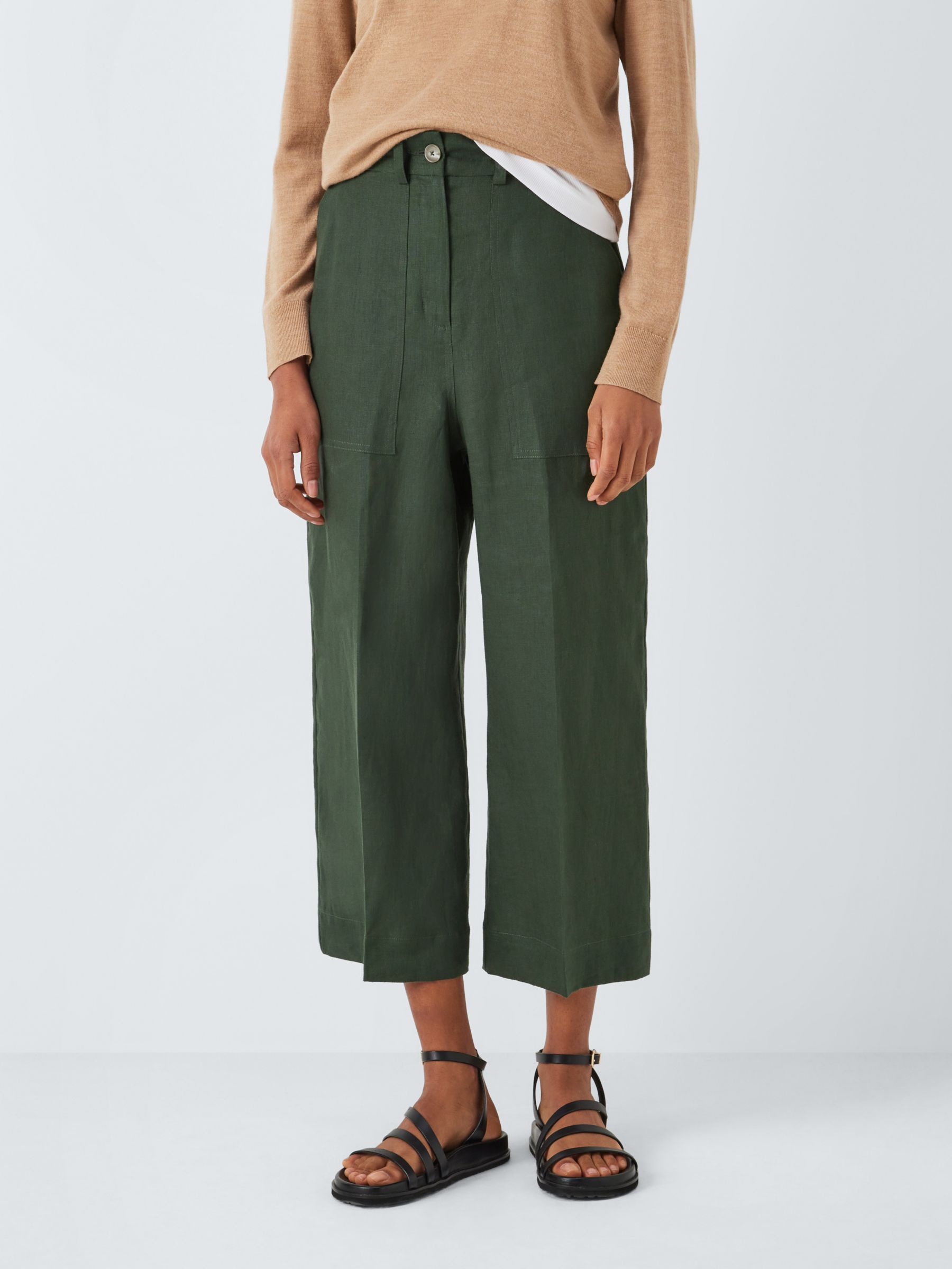 Buy Light Green Mid Rise Linen Pants for Men Online at Selected Homme