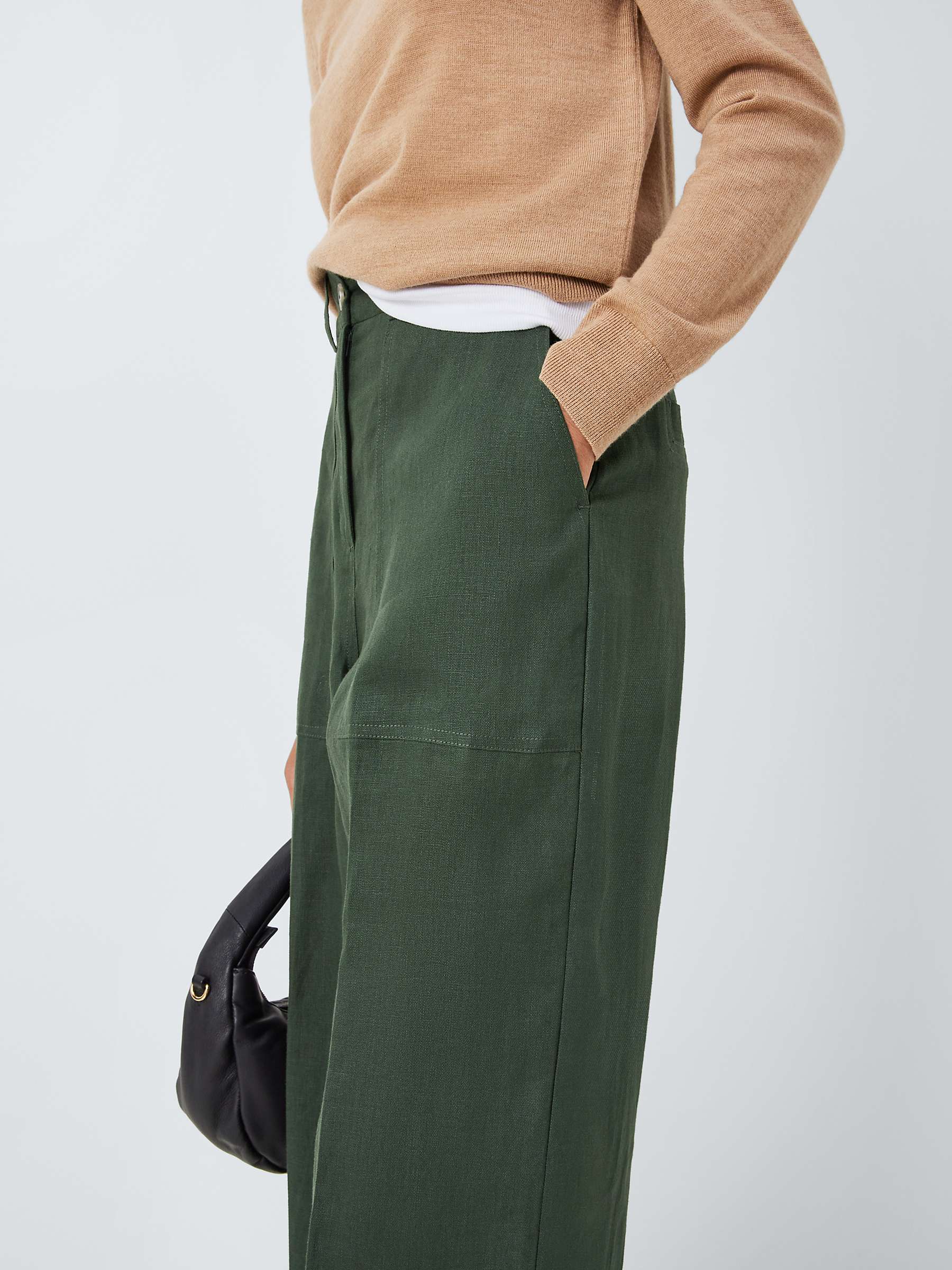 Buy John Lewis Cropped Linen Trousers Online at johnlewis.com